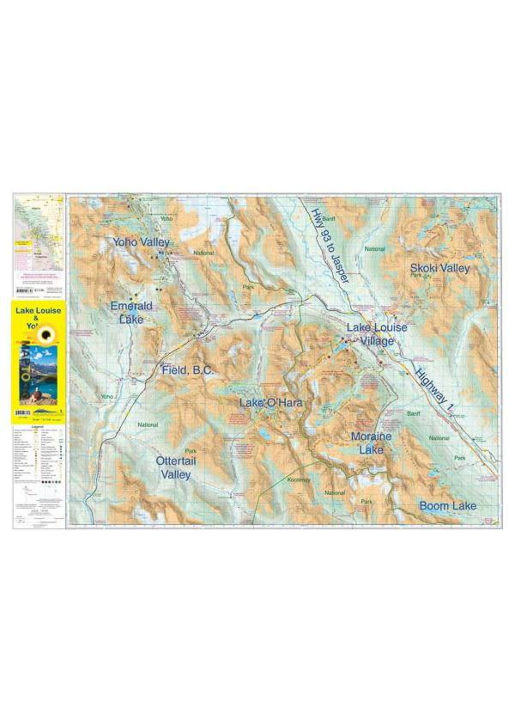 Gemtrek map Lake Louise &  Yoho