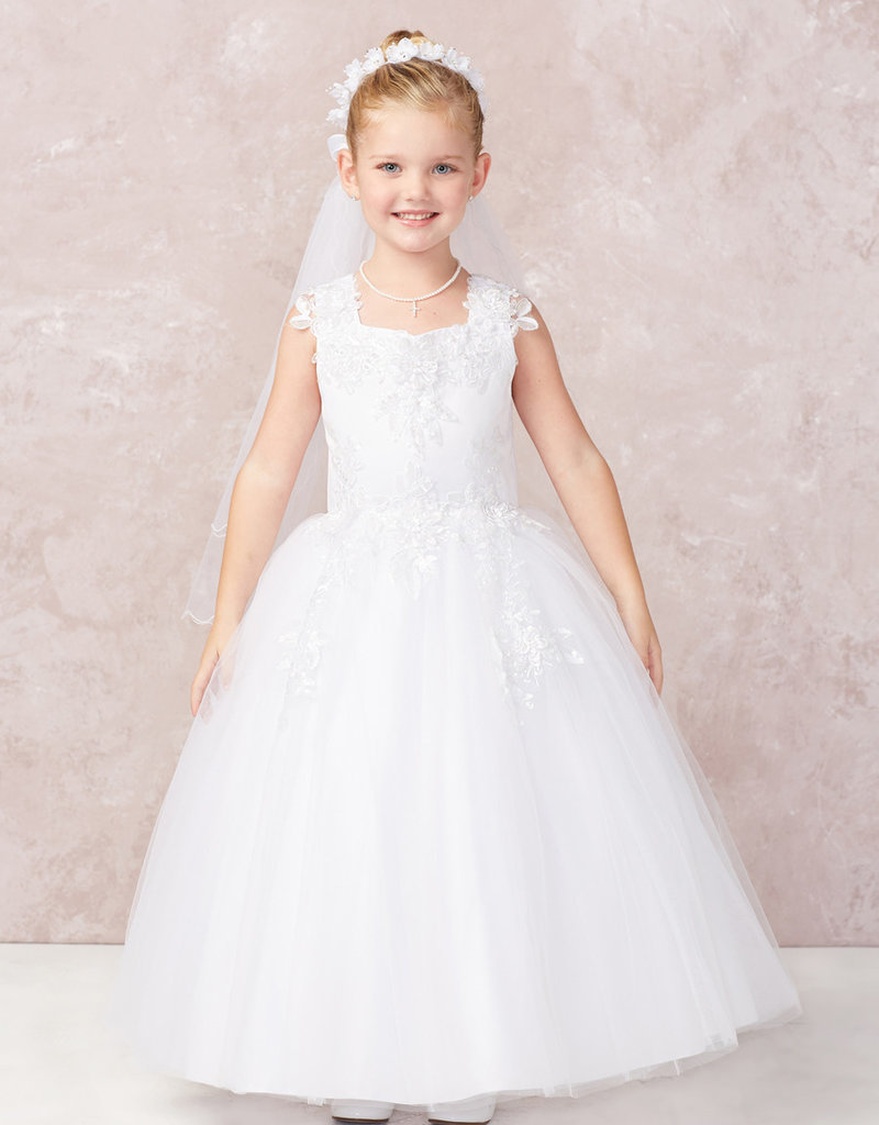 Lace Up Back First Holy Communion Dress Hello Baby