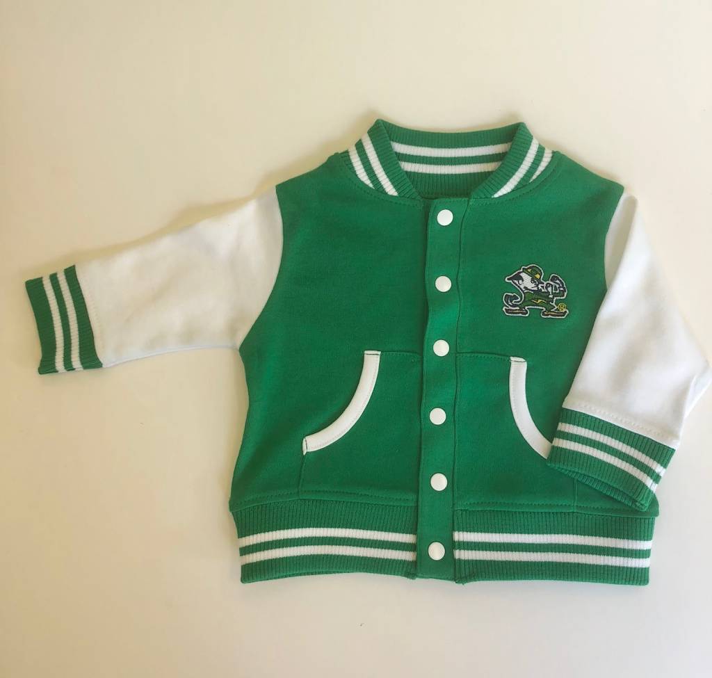 Notre Dame Varsity Jacket Hello Baby