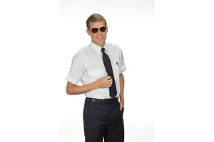 Phillips Van-Heusen Corp Shirt: Aviator SS 100% Cotton Non-Iron Wht 14