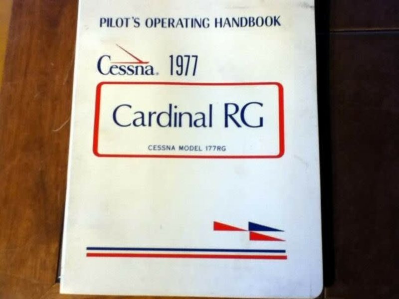 Cessna Aircraft Company 1977 Cessna Cardinal RG Aircraft Owner's Manual p/n D1037-13 *Outlet