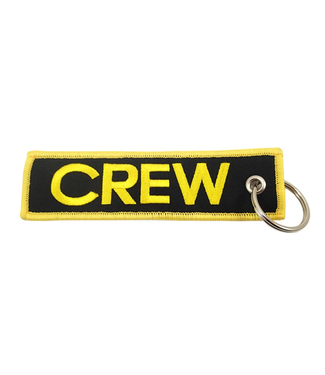 Mr. Pilot Aviation Shop Keychain: Crew Embroidered Black & Gold