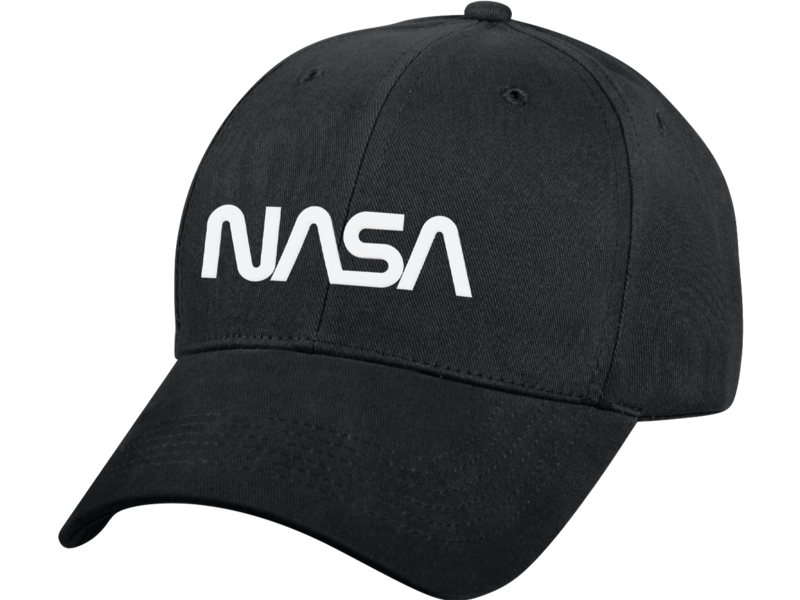 Cap: NASA Worm Logo Low Profile Black Hat
