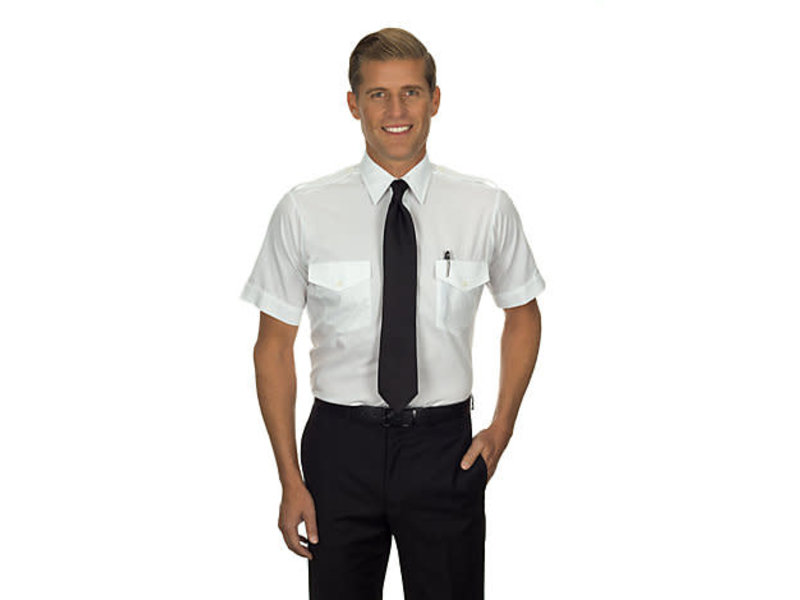 Phillips Van-Heusen Corp Shirt: Pilot SS Wht 14.5