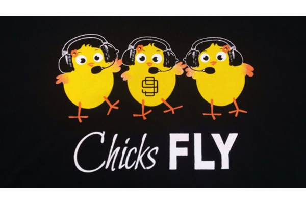 Chicks Fly T-Shirt Small
