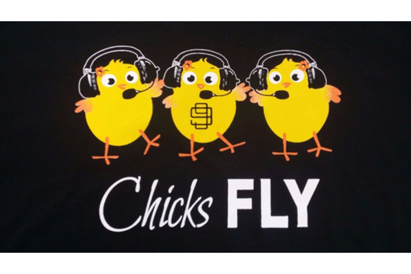 Chicks Fly T-Shirt Medium
