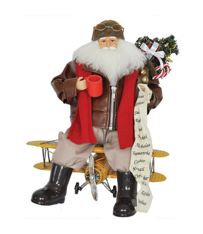 18'' Biplane Santa Pilot