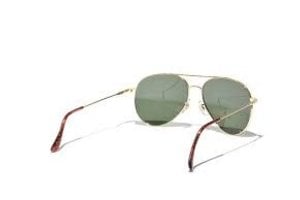 AO Eyewear, Inc. AO: General Gold Frame, Wire Spatula, Green Lens, 58