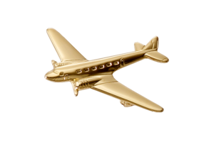 Johnson's Pin: DC-3 Pin (Large Gold)