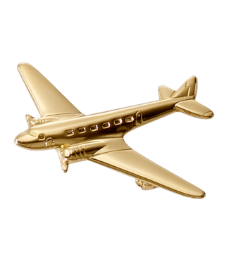 Johnson's Pin: DC-3 Pin (Large Gold)