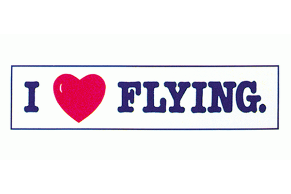 Bumper Sticker: I Heart Flying