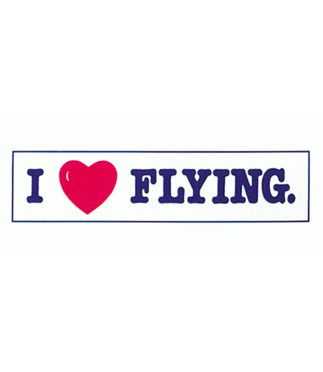 Bumper Sticker: I Heart Flying