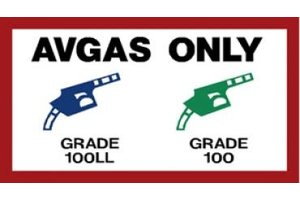 AVGAS ONLY FUEL  Decal