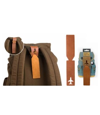 PLANE LEATHER  LUGGAGE TAG