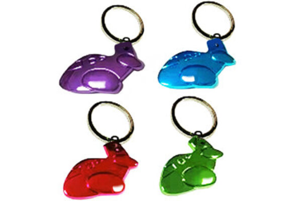 Keychain: Chubby Metallic Airplane