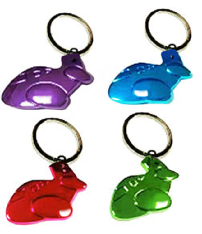 Keychain: Chubby Metallic Airplane