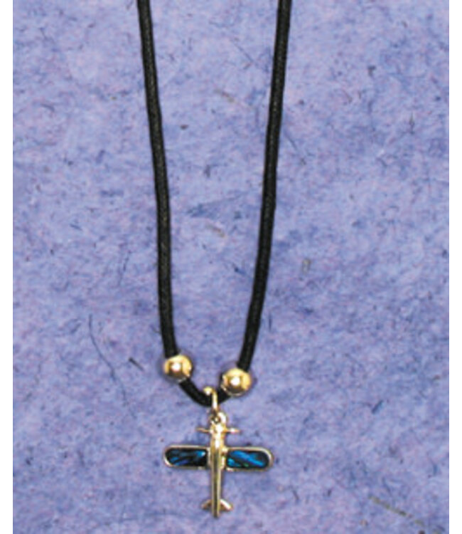 Necklace Airplane Paua Shell