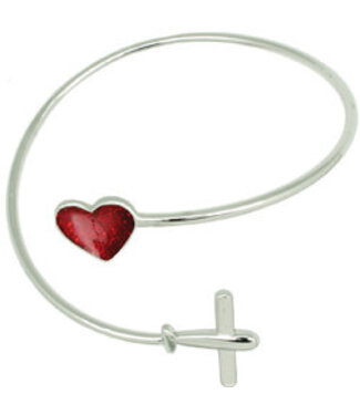 Bracelet Airplane and Heart Cuff