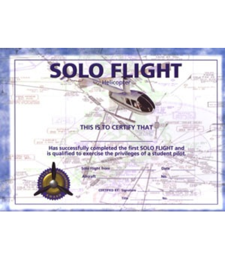 Helicopter Solo Flight Certificate