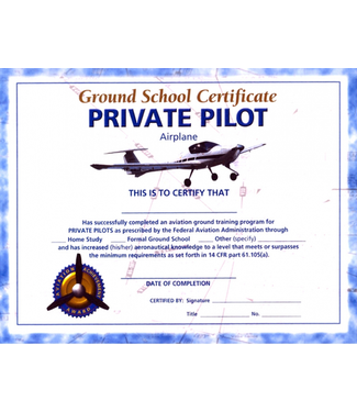 Ground School Certificate, Private Pilot
