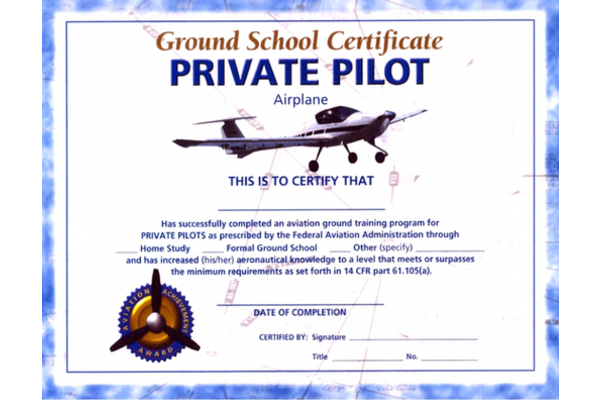 Ground School Certificate, Private Pilot