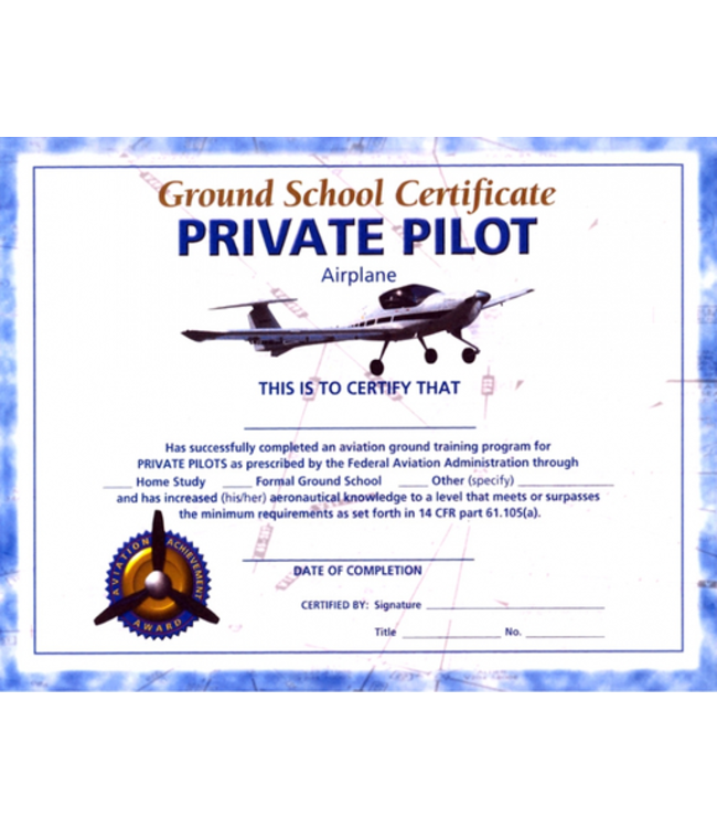 Ground School Certificate, Private Pilot
