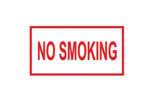 PLACARD: No Smoking "Red Letter