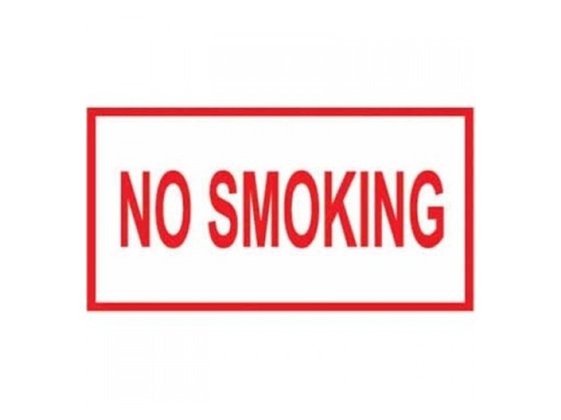 PLACARD: No Smoking "Red Letter