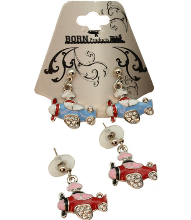 Earrings: Enameled Crystal