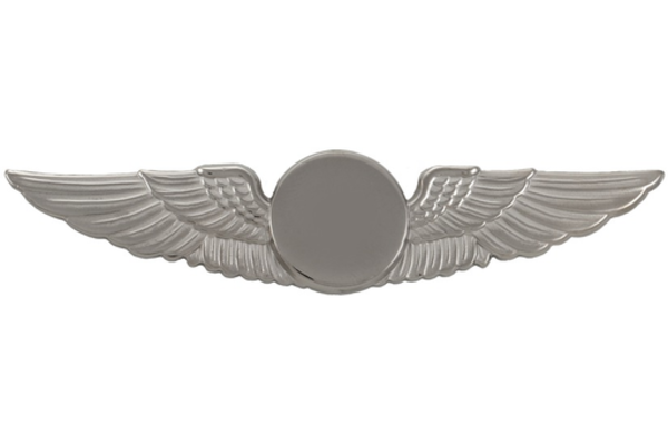 Pin: Classic Feathered Wings Silver