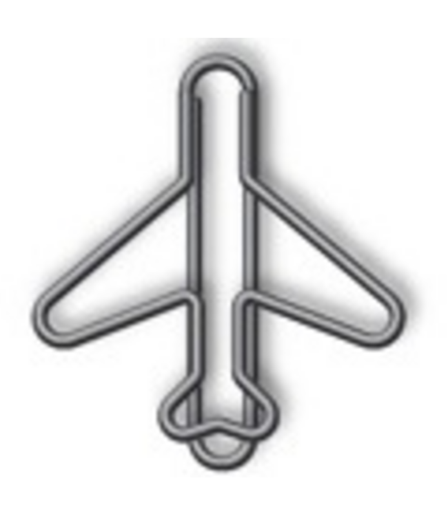 Jet Airplane Paper Clips, Silver