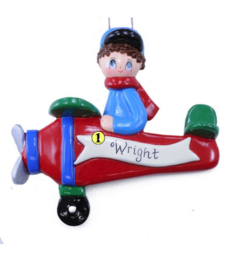 Ornament: Airplane Boy