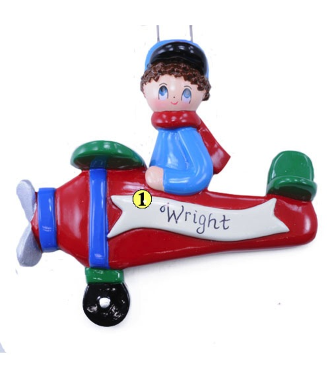 Ornament: Airplane Boy