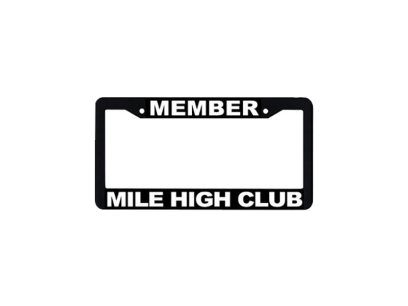 License Frame: Member Mile High  Club