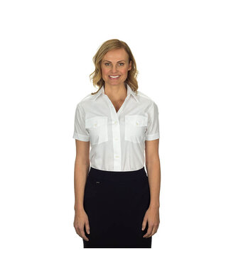 Shirt: Aviator LS Ladies, Wht, 10 - CLEARANCE, FINAL SALE