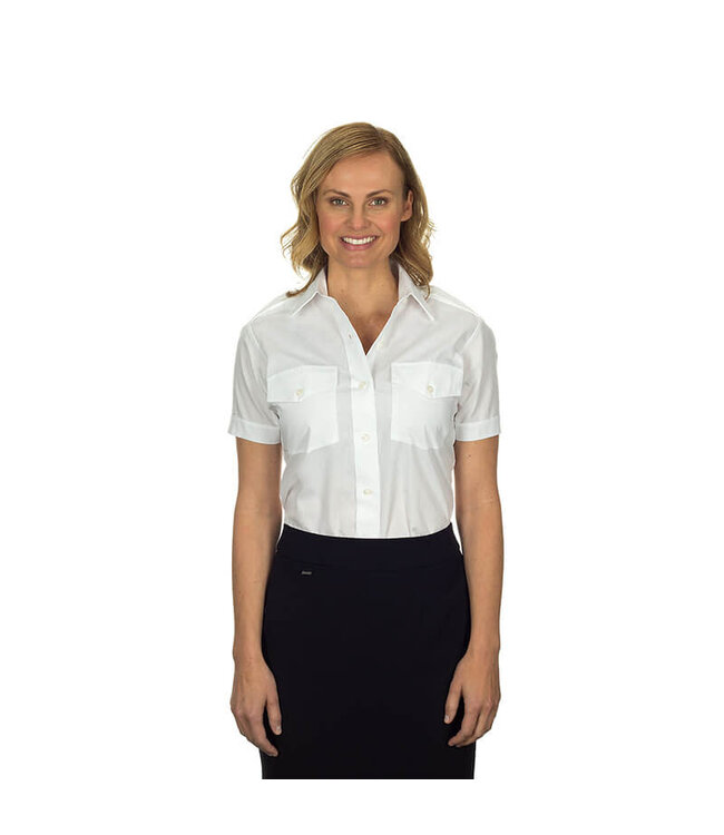 Shirt: Aviator LS Ladies, Wht, 10 - CLEARANCE, FINAL SALE