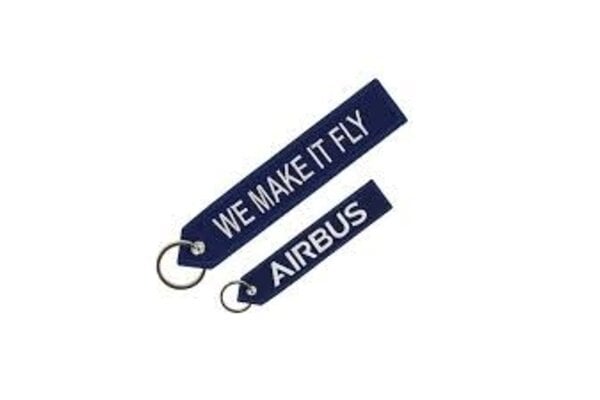 Blue Airbus "we make it fly" Key Ring