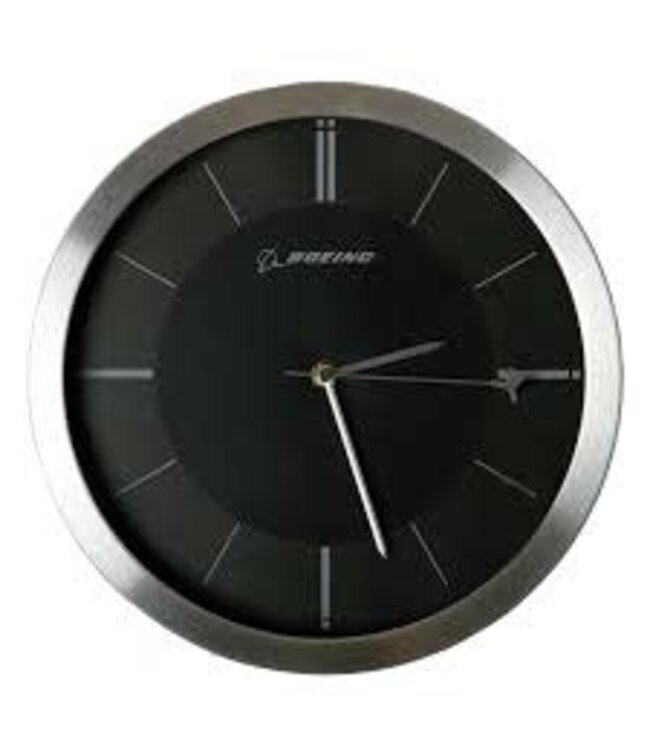 BLACK ROTATING PLANE CLOCK