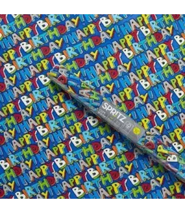 The Cylinder Shop Happy Birthday Wrapping Paper