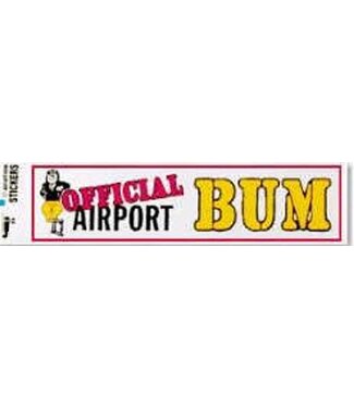 Born Aviation Products, Inc Bumper Sticker: Official Airport Bum