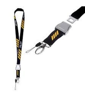 Lanyard: Pilot Yellow 4 Stripe