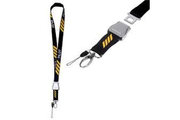 Lanyard: Pilot Yellow 4 Stripe