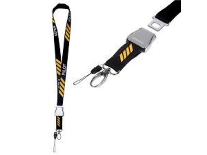 Lanyard: Pilot Yellow 4 Stripe