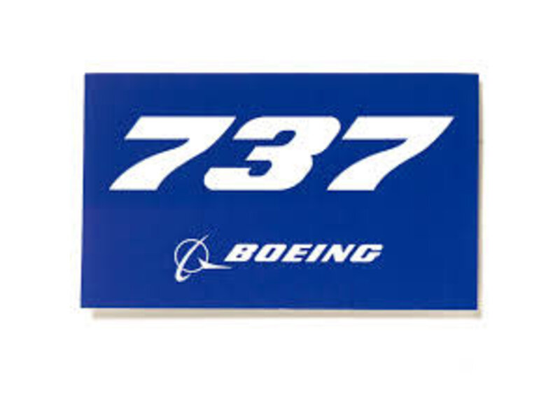 Sticker: 737 Blue