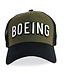 Cap: BOEING MESH BACK Hat, BLACK AND KHAKI