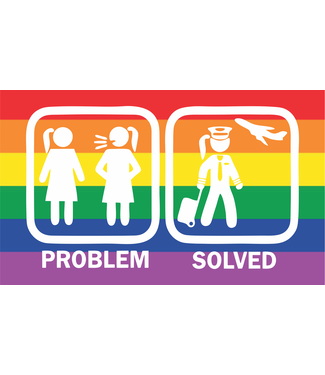 Sticker: Problem Solved (Pride W)