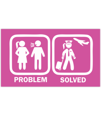 Sticker: Problem Solved (Pink)