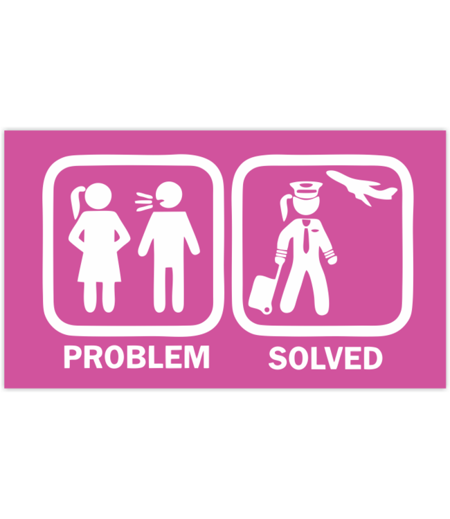Sticker: Problem Solved (Pink)
