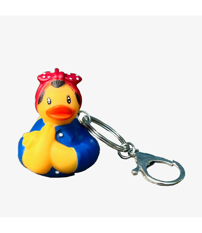Keychain: Rosie the Riveter Duck