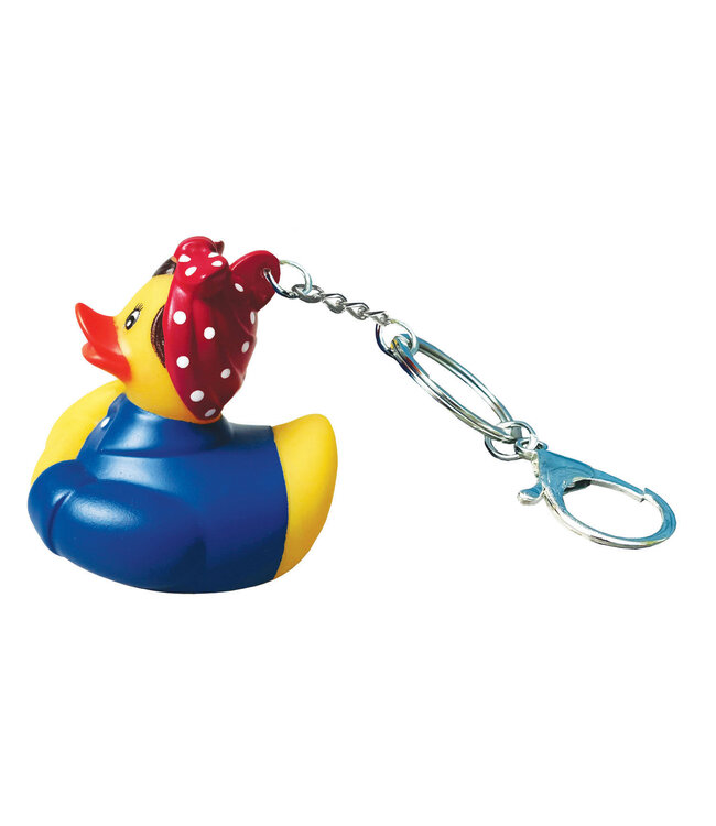 Keychain: Rosie the Riveter Duck